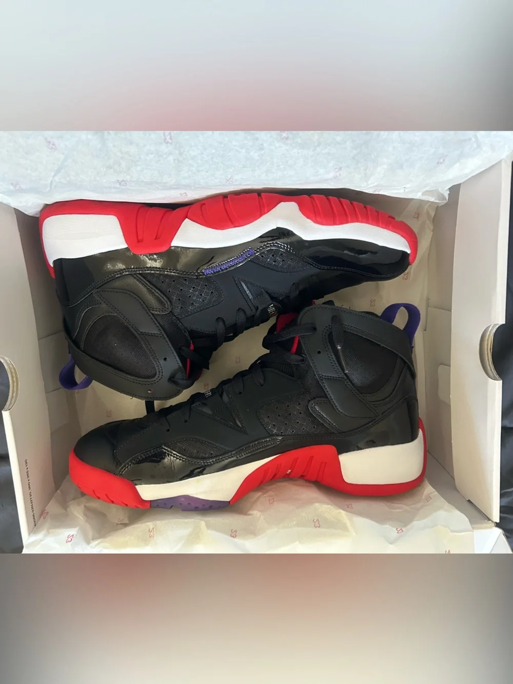 Jordan Jumpman 2 Trey Black and Red Basketball Sneakers